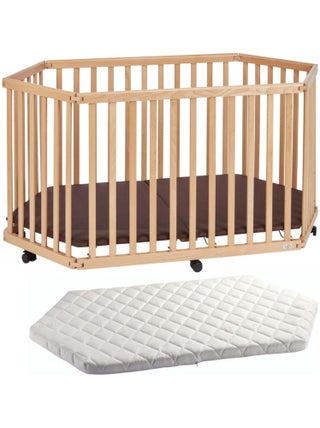 Parc Playpen bois avec matelas