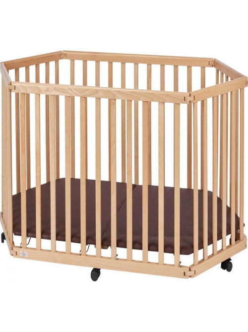 Parc Playpen bois avec matelas - Kiabi