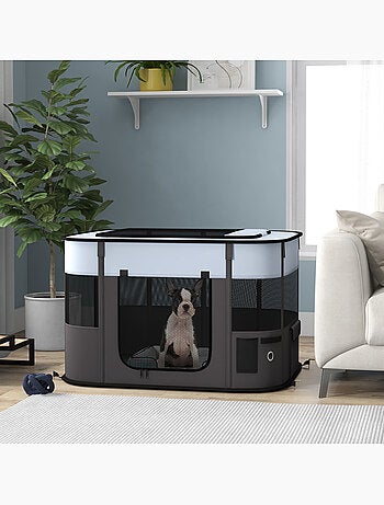 Parc pour chien pliable dim. 94l x 74l x 60h cm tissu oxford