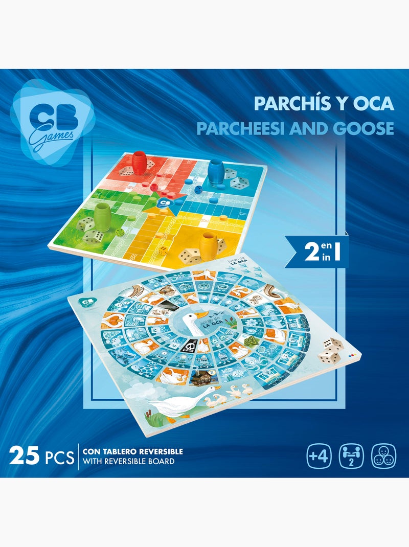 Parcheesi et jeu de l'oie en bois cb games N/A - Kiabi