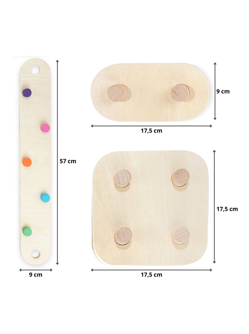 Parcours d'équilibre Montessori bois 14 éléments Mamabrum N/A - Kiabi