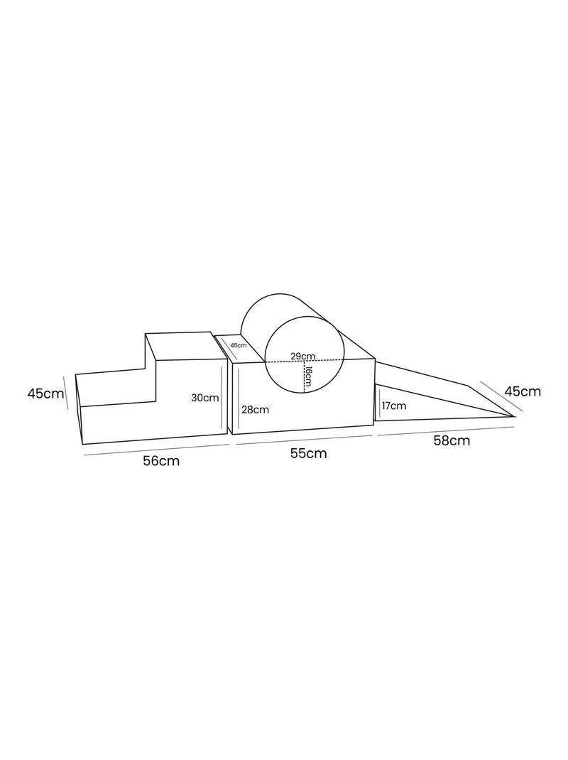 Parcours Motricité Bébé - Parcours de Motricité pour Enfant Beige - Kiabi