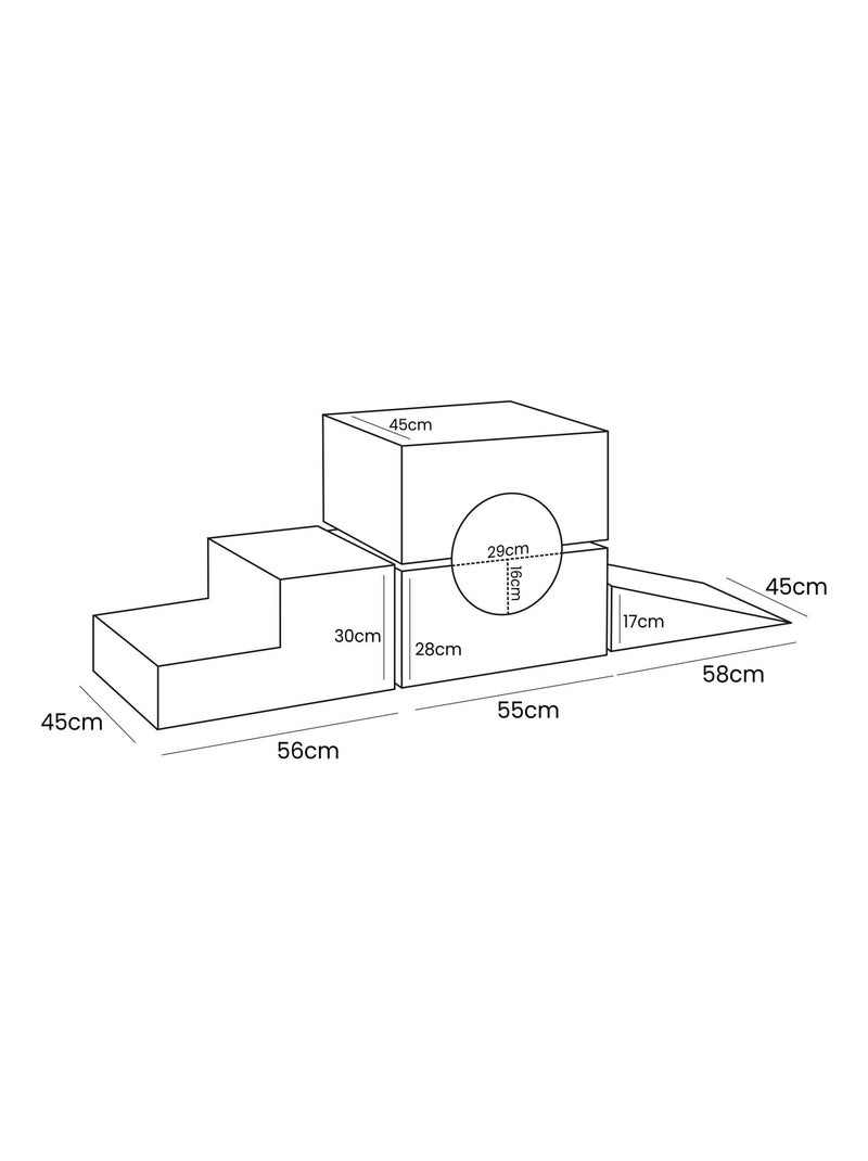 Parcours Motricité Bébé - Parcours de Motricité pour Enfant Marron - Kiabi
