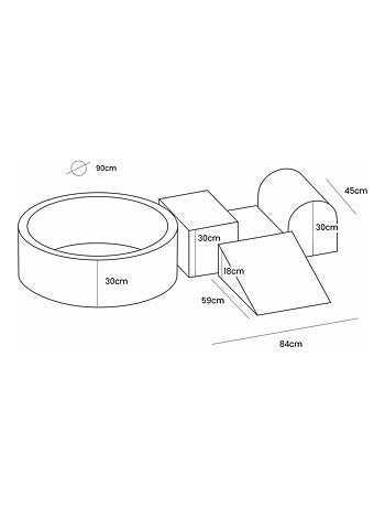Parcours Motricité Bébé - Piscine à Balles (200 balles)