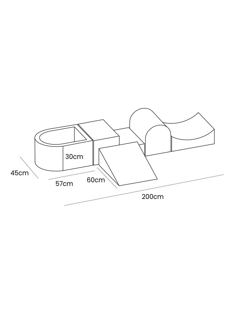 Parcours Motricité Bébé avec Piscine à Balles pour Enfant Blanc - Kiabi