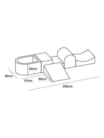 Parcours Motricité Bébé avec Piscine à Balles pour Enfant