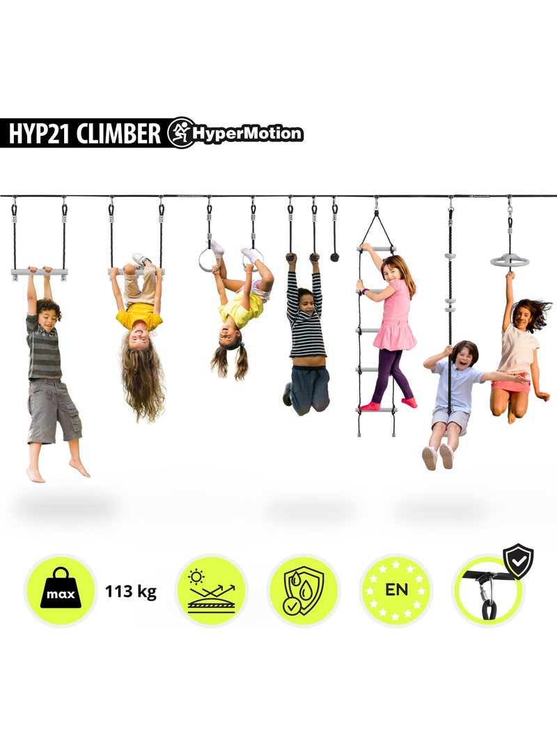 Parcours Obstacles Ninja HyperMotion - Slackline 15m & 10 Agrès - Jardin Sportif Bleu - Kiabi