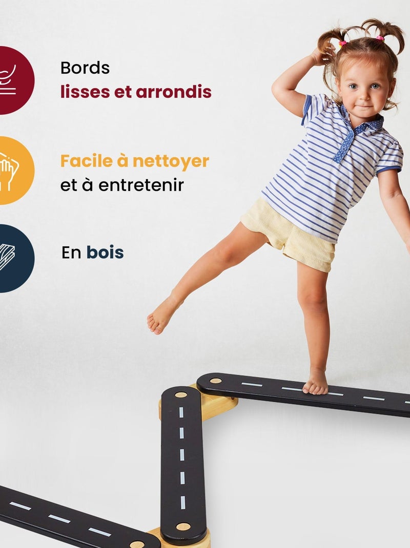 Parcours sensoriel, bois, 4 éléments Beige - Kiabi