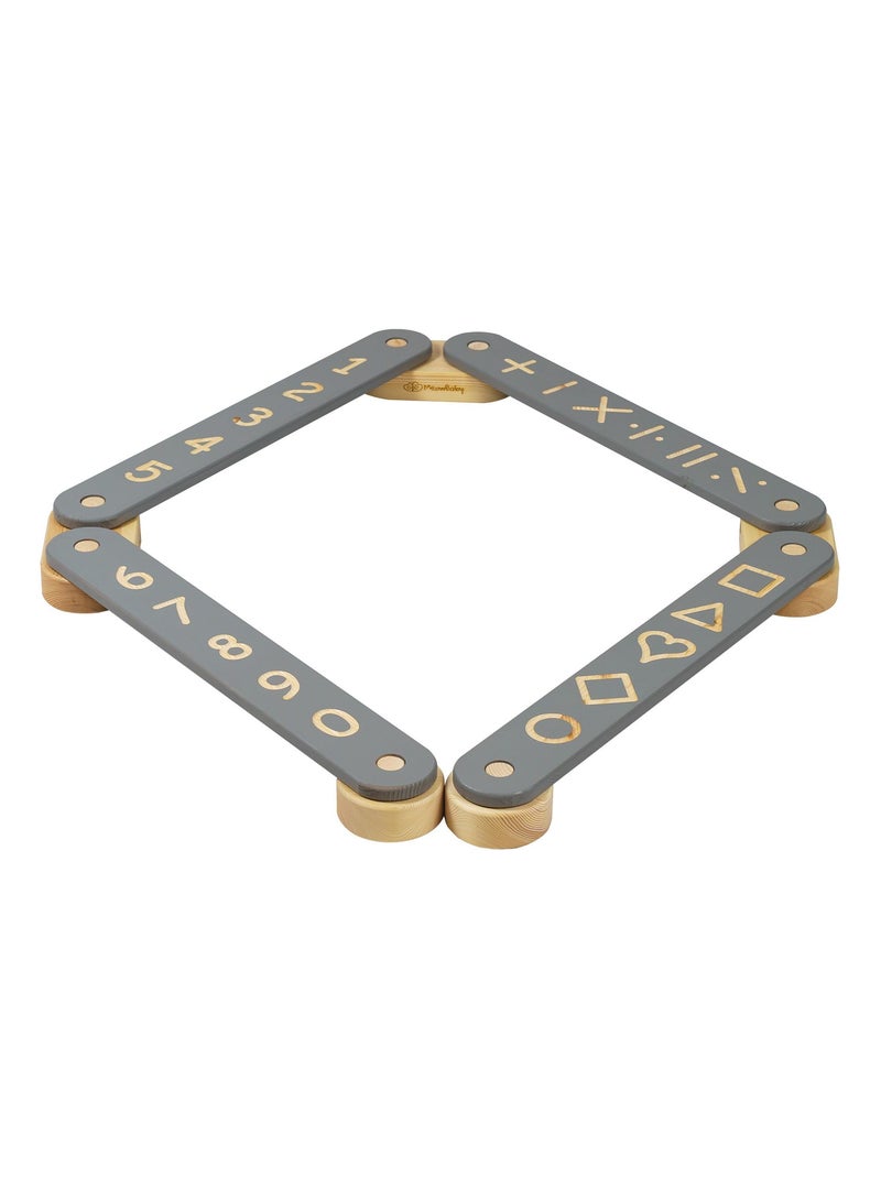 Parcours sensoriel, bois, 4 éléments Gris - Kiabi