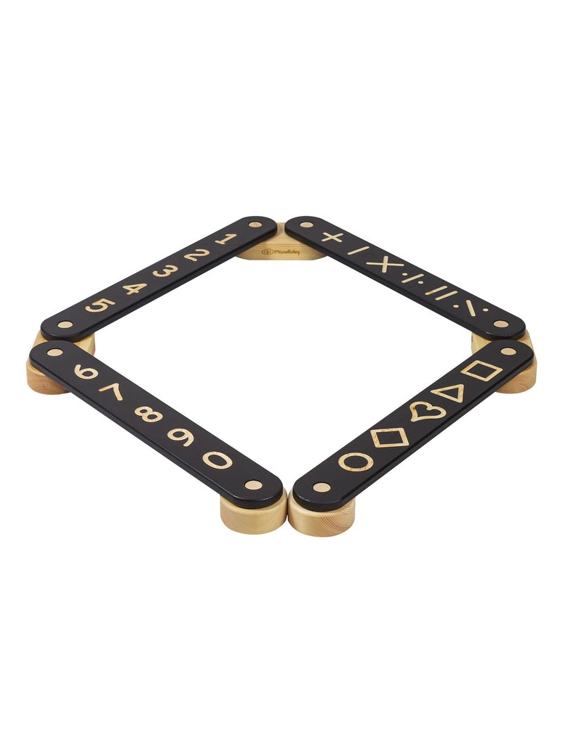 Parcours sensoriel, bois, 4 éléments Noir - Kiabi