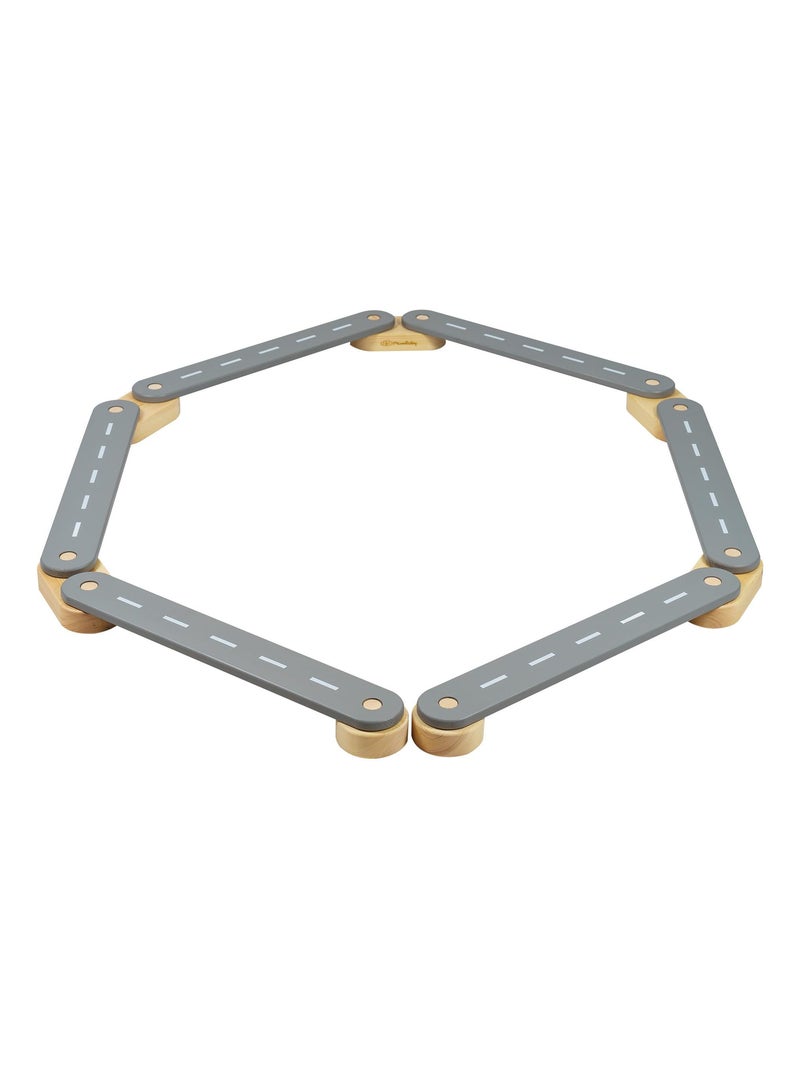 Parcours sensoriel, bois, 6 éléments Gris - Kiabi