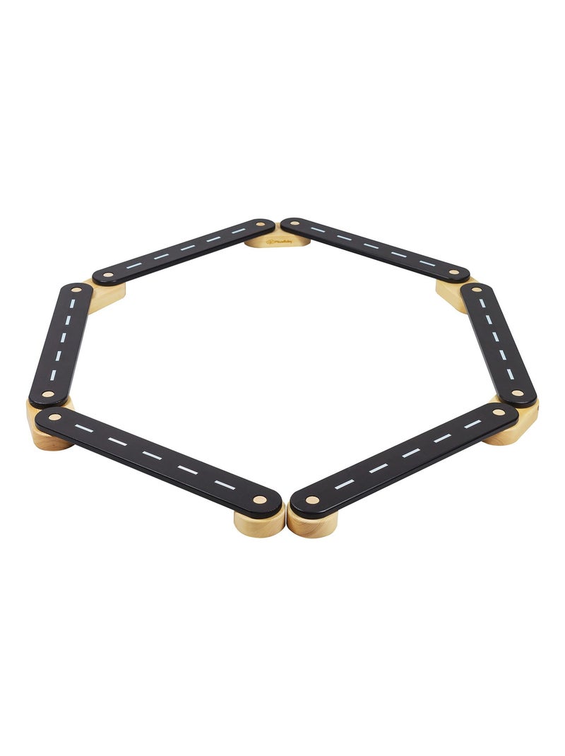 Parcours sensoriel, bois, 6 éléments Noir - Kiabi