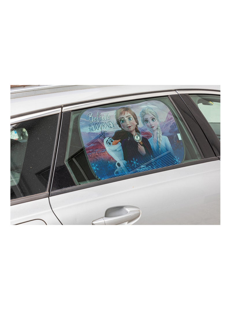 Pare-soleil latéral simple Frozen Anna et Elsa pour voiture Bleu Bleu ciel - Kiabi