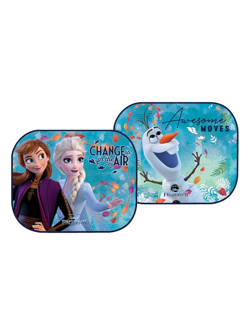 Pare-soleil latéraux La Reine des Neiges II : Elsa, Anna et Olaf Bleu Bleu ciel - Kiabi