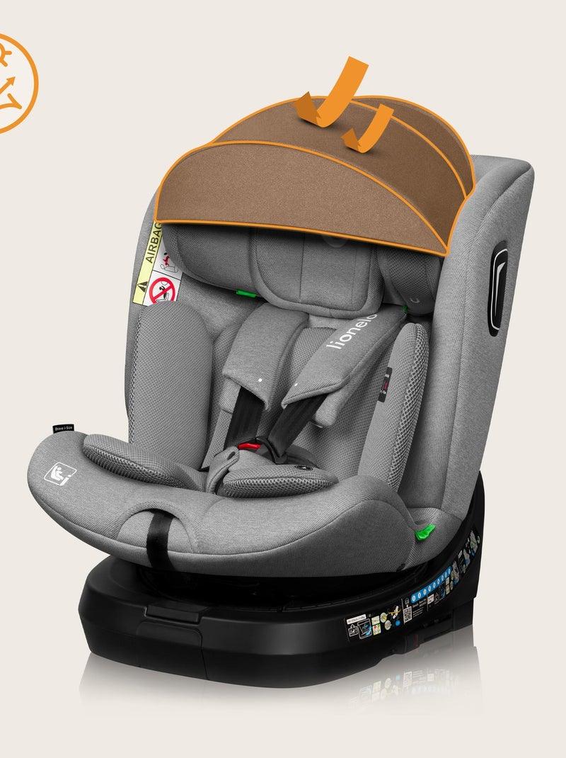 Pare-soleil pour siège auto bébé - LIONELO Brave - Universelle - UPF50+ Gris - Kiabi