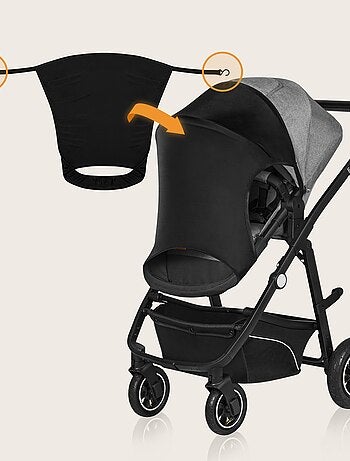 Pare-soleil poussette - LIONELO - Taille Universelle - Montage Facile - UPF50+