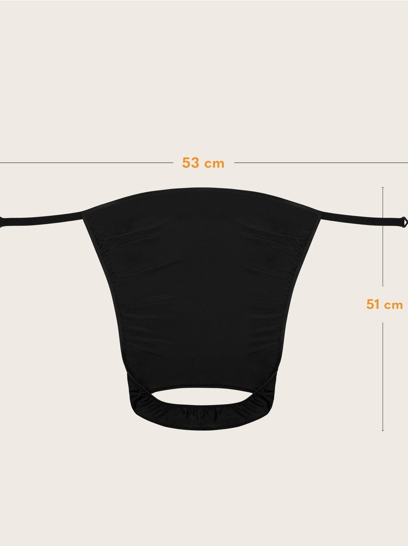 Pare-soleil poussette - LIONELO - Taille Universelle - Montage Facile - UPF50+ Noir - Kiabi