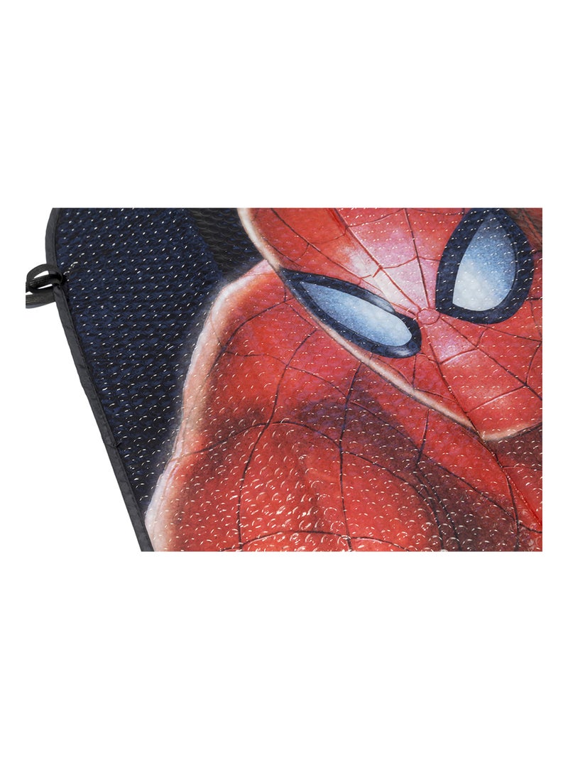 Pare-soleil universel -Marvel Spiderman- résistant chaleur pour pare-brise voiture 130x70 cm Rouge - Kiabi
