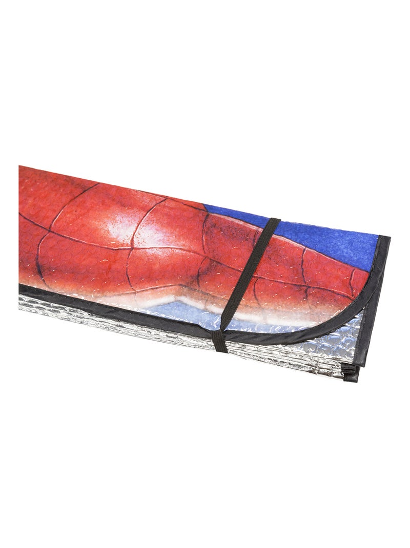 Pare-soleil universel -Marvel Spiderman- résistant chaleur pour pare-brise voiture 130x70 cm Rouge - Kiabi