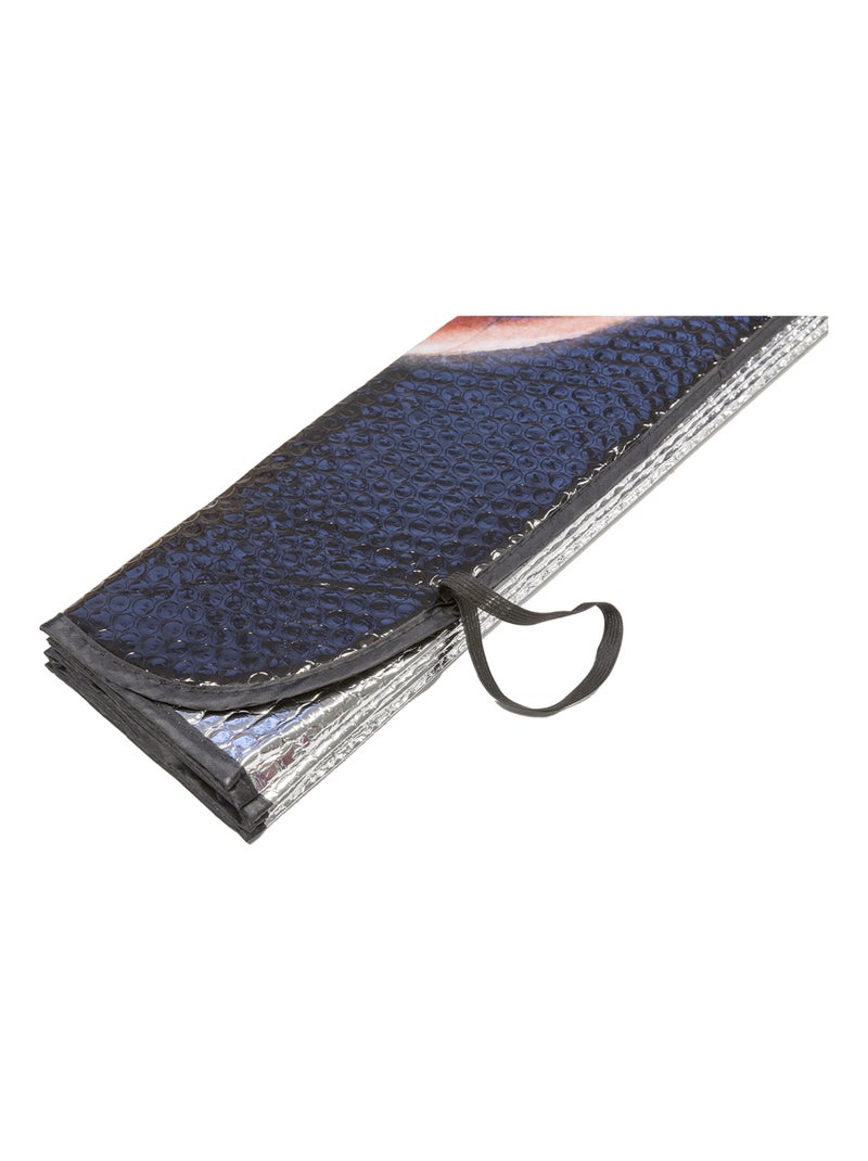 Pare-soleil universel -Marvel Spiderman- résistant chaleur pour pare-brise voiture 130x70 cm Rouge - Kiabi