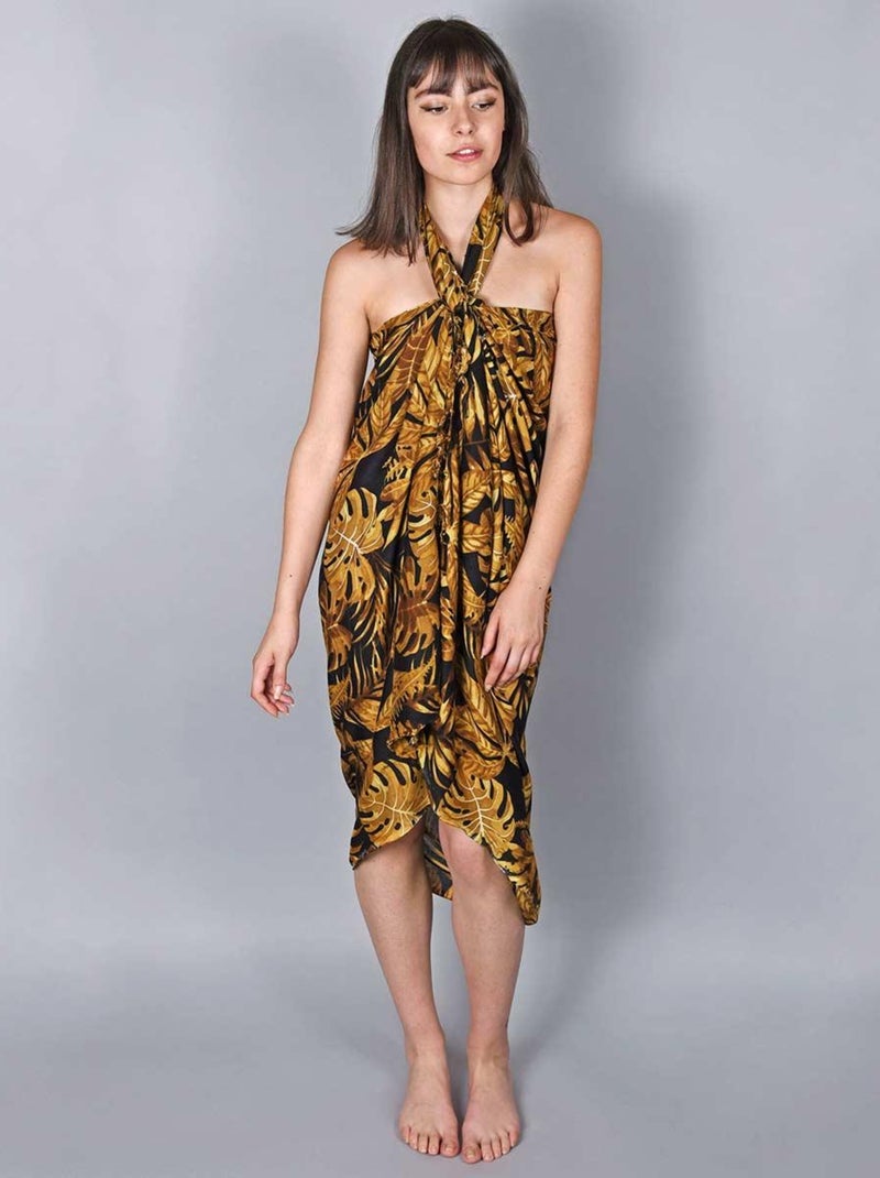 Paréo Batik Bambus Marron - Kiabi