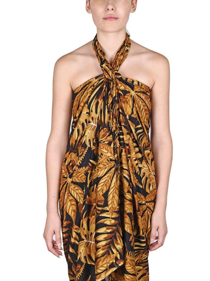 Paréo Batik Bambus Marron - Kiabi