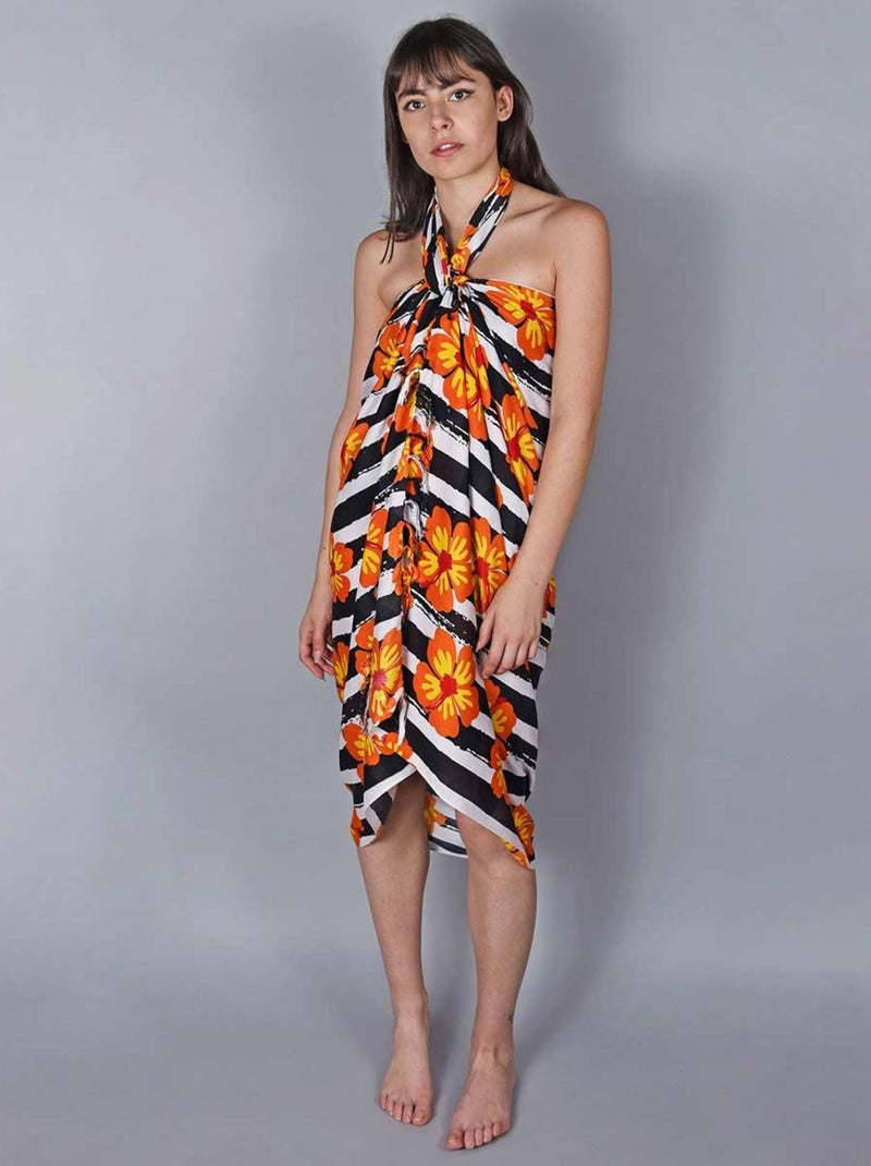 Paréo Batik Exotica Orange - Kiabi