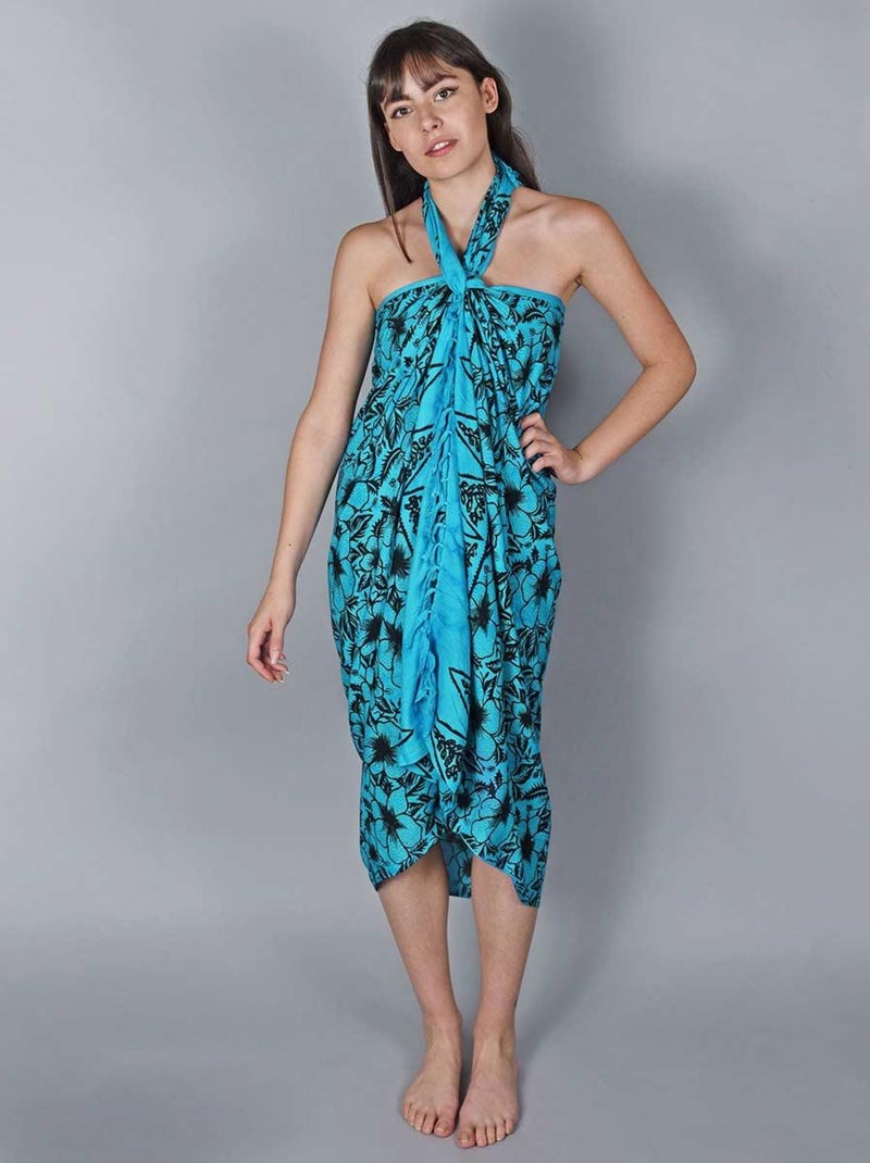 Paréo Batik Lotus Bleu - Kiabi
