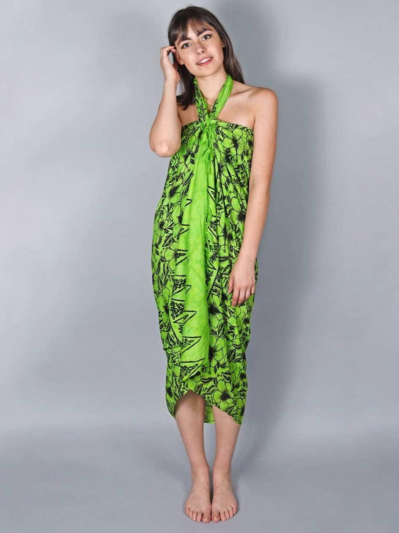 Paréo Batik Lotus Vert - Kiabi