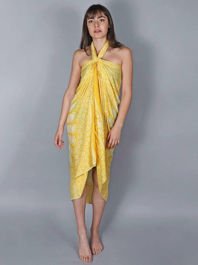 Paréo Batik Mandala Jaune - Kiabi