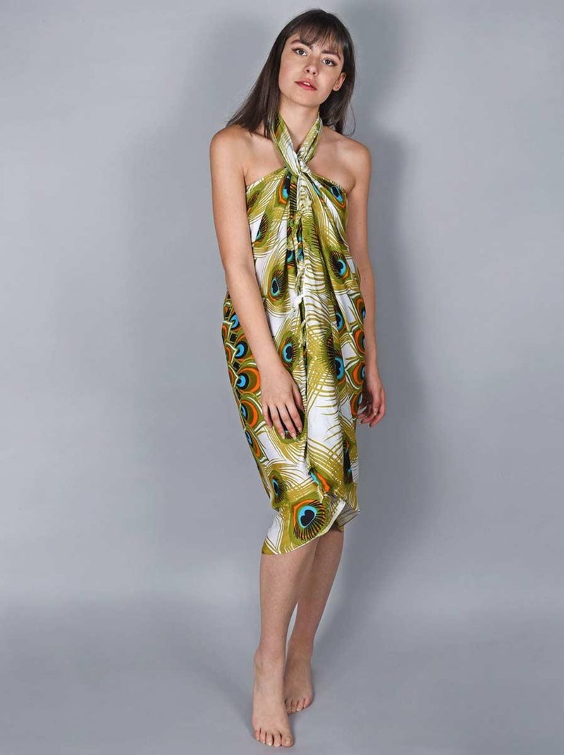 Paréo Batik Pavao Vert Kaki - Kiabi