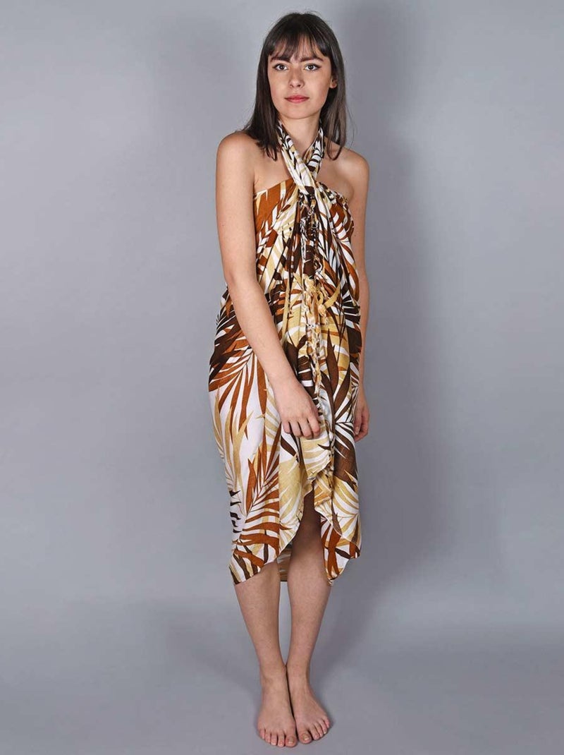 Paréo Batik Savana Marron - Kiabi