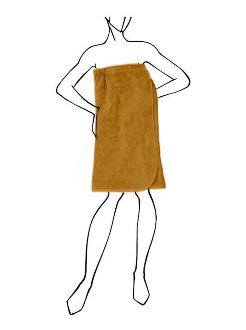 Paréo de bain en coton 82x160 cm LAGUNE, par Soleil d'Ocre Jaune - Kiabi