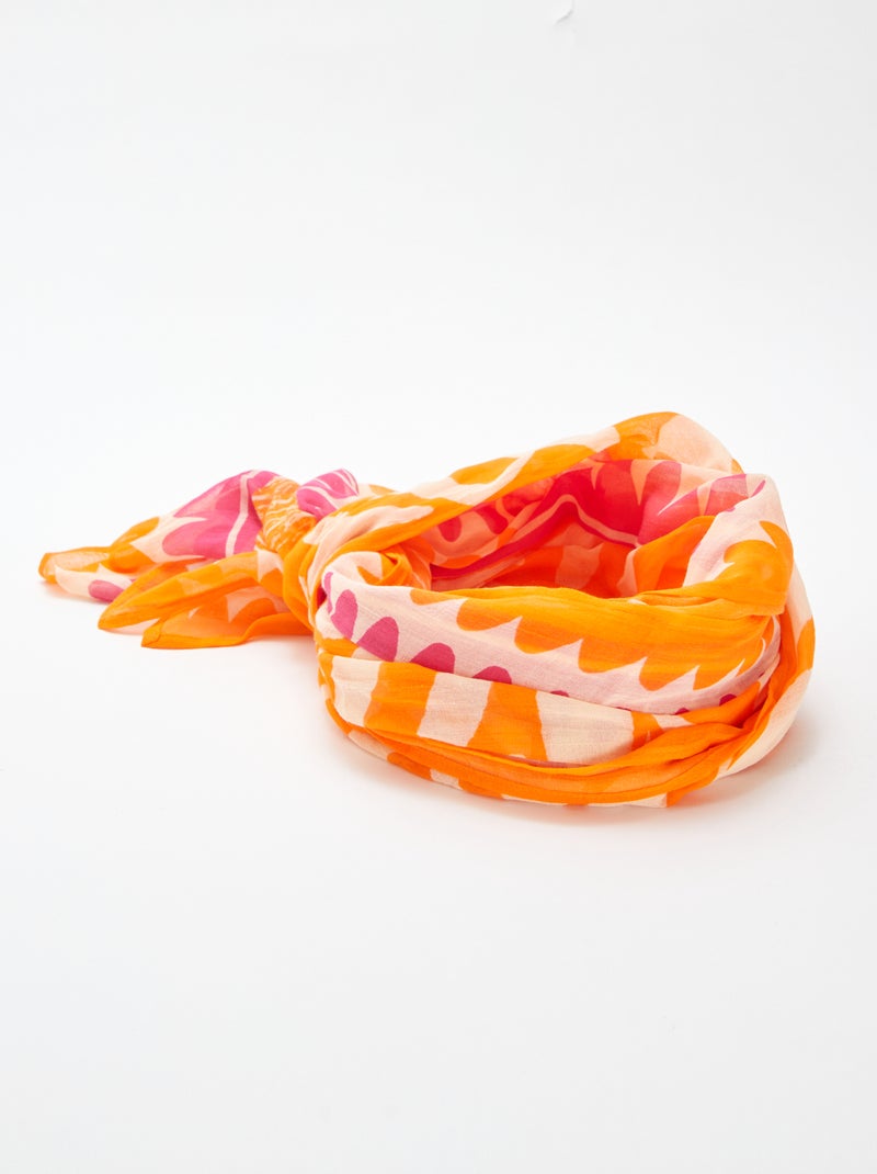 Paréo de bain imprimé Orange - Kiabi