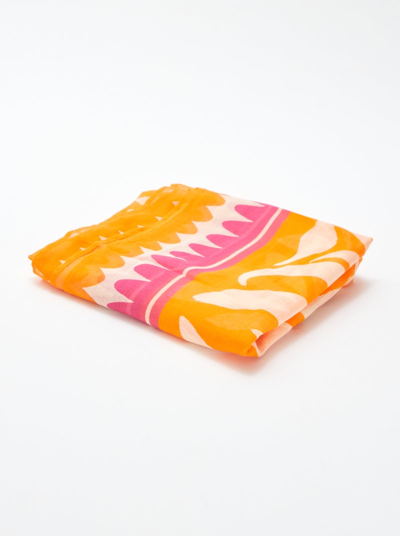 Paréo de bain imprimé Orange - Kiabi