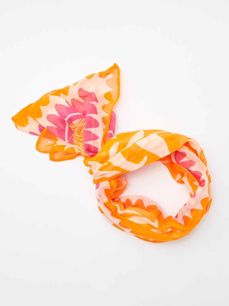 Paréo de bain imprimé Orange - Kiabi