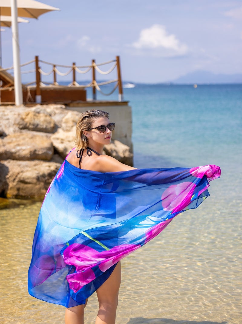 Paréo de plage FABIOLA Bleu - Kiabi