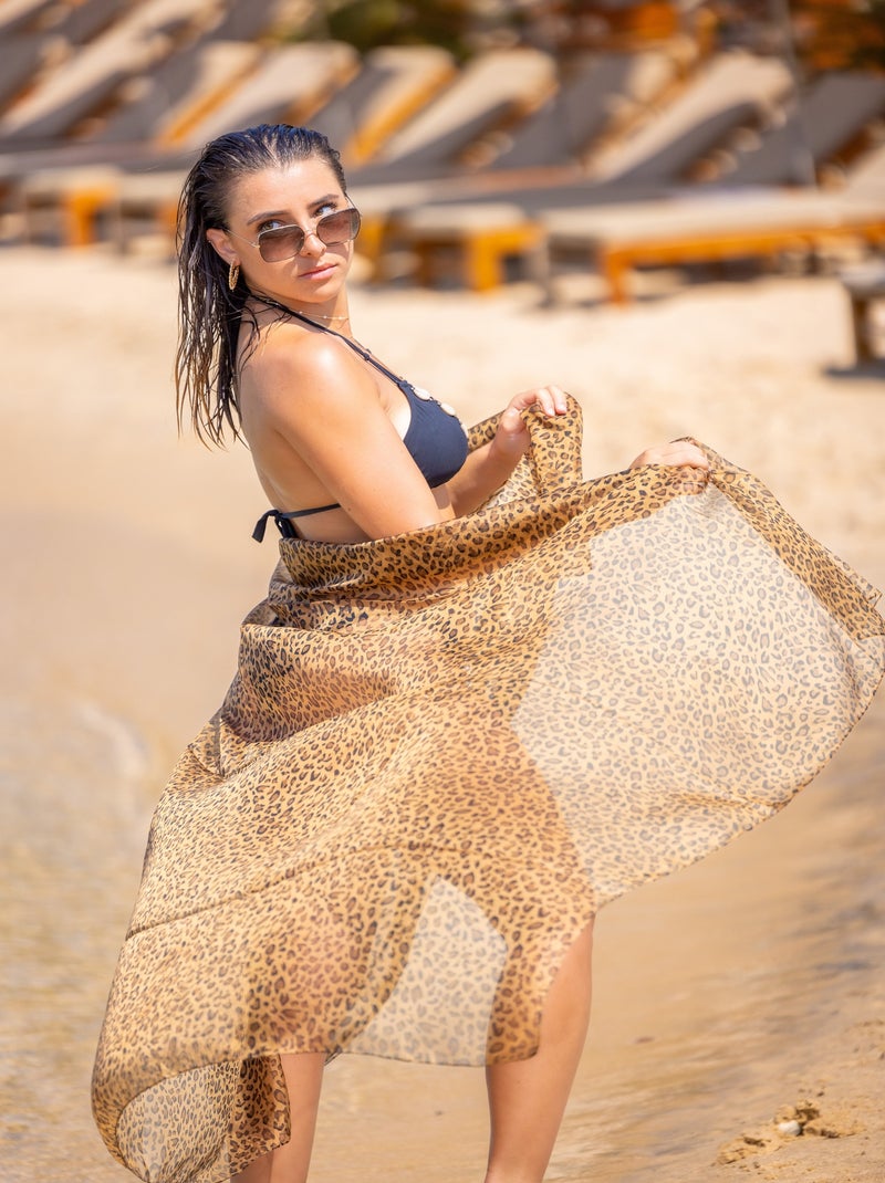 Paréo de plage FELICITA Marron - Kiabi