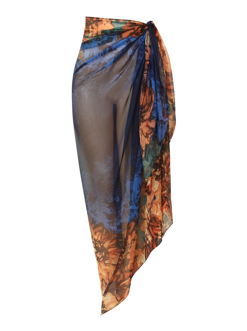 Paréo de plage FLORA Bleu - Kiabi