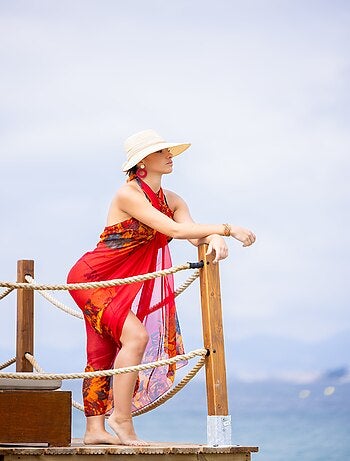Paréo de plage FLORA