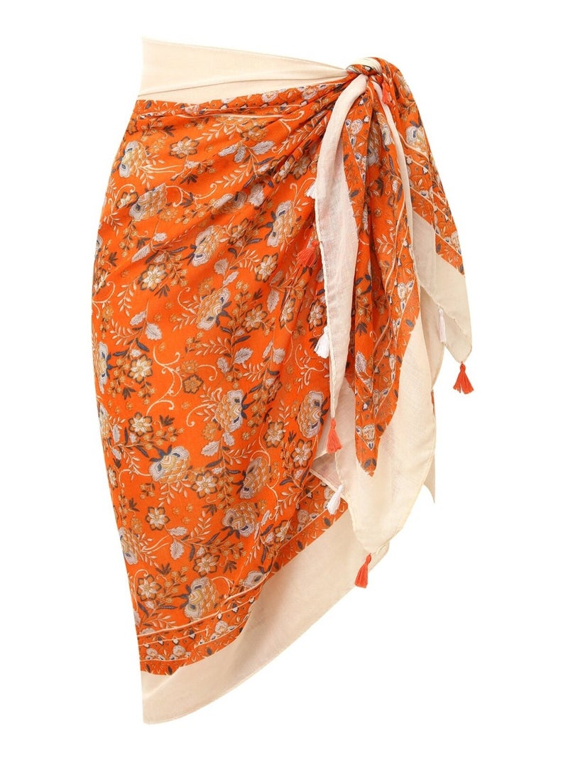 Paréo de plage GIORDANA Orange - Kiabi
