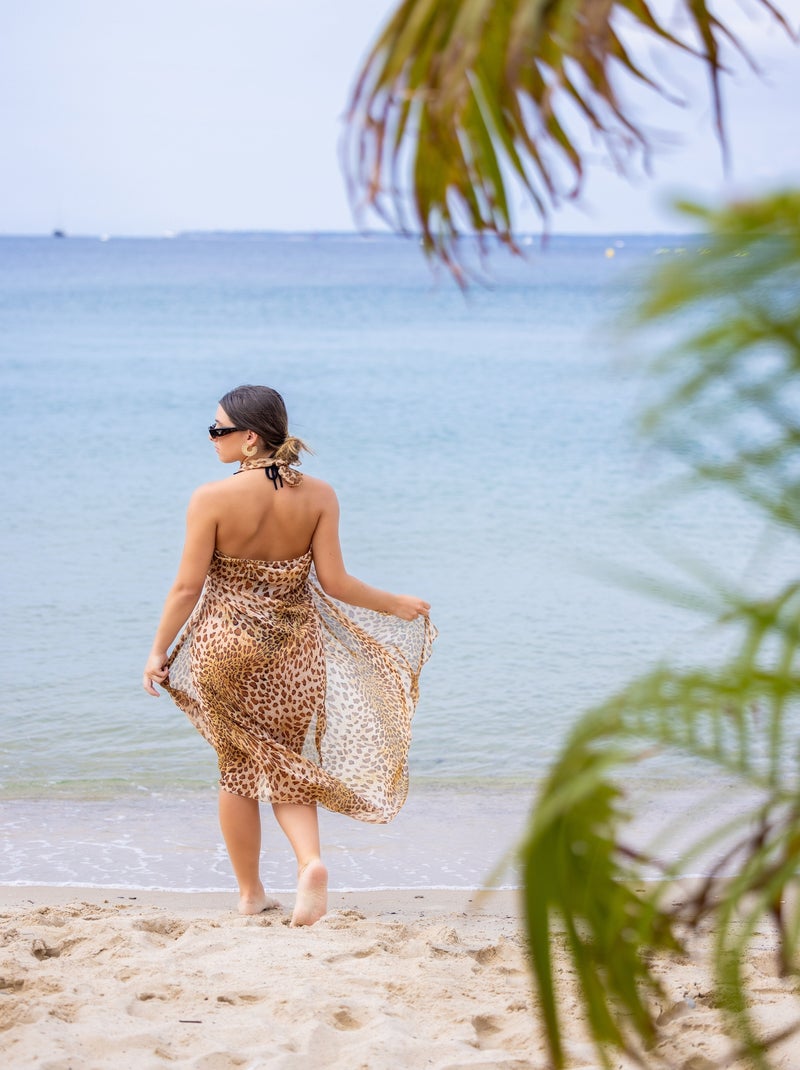 Paréo de plage TESSA Marron - Kiabi