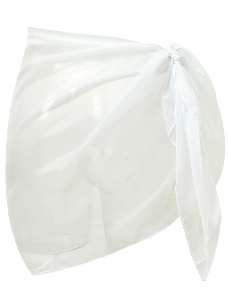 Paréo de plage Uni Blanc - Kiabi