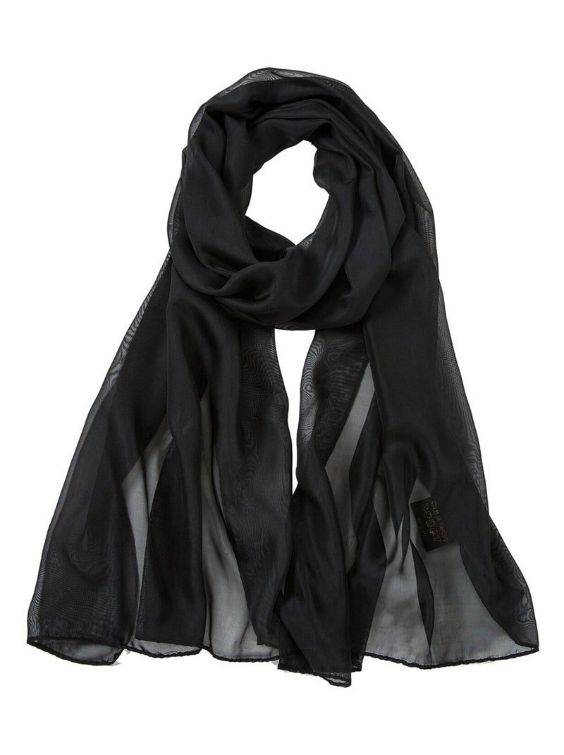 Paréo de Soie Black Marina Noir - Kiabi