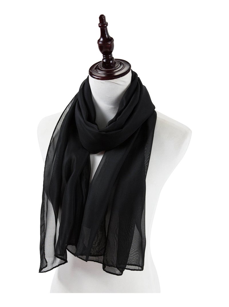 Paréo de Soie Black Marina Noir - Kiabi