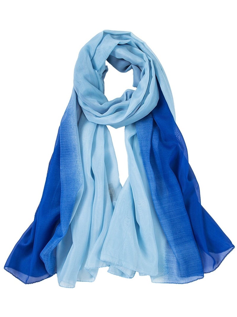 Paréo de Soie Navy Marina Bleu - Kiabi