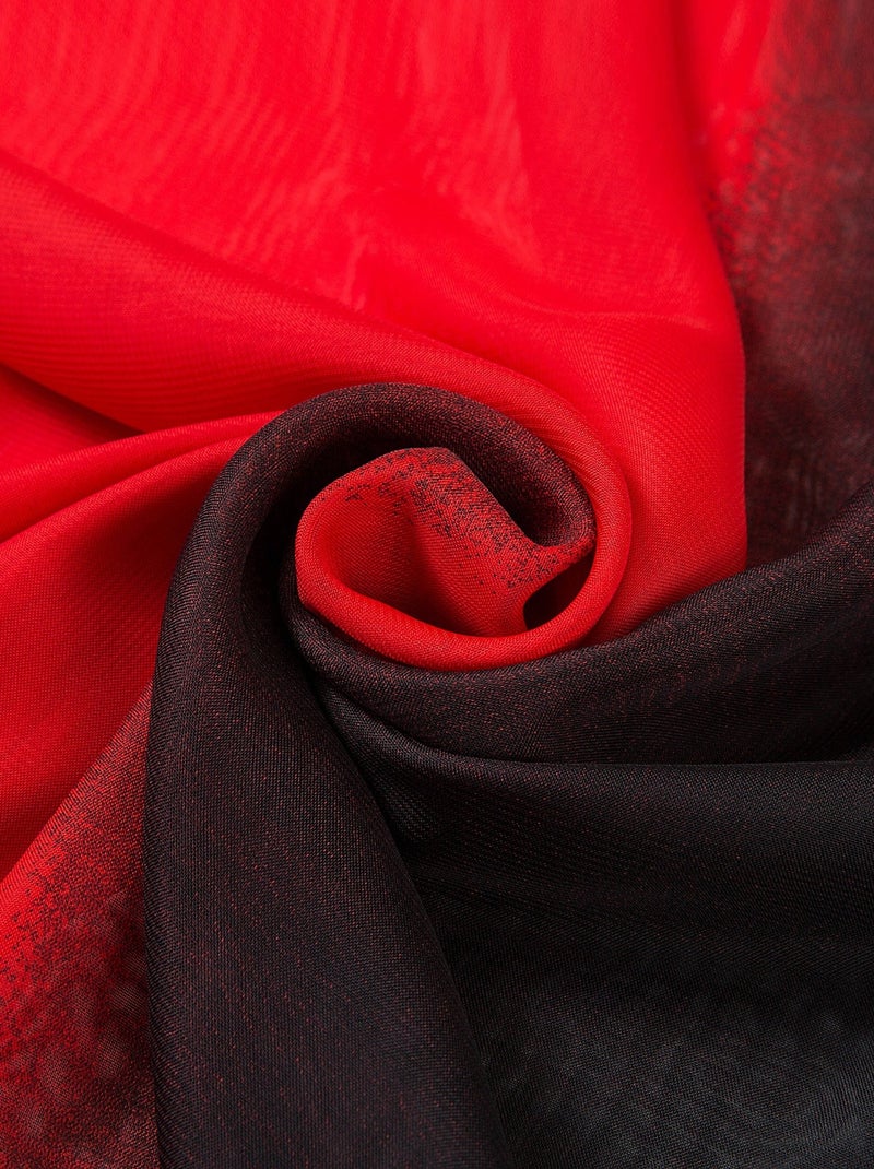 Paréo de Soie Red Black Marina Rouge - Kiabi