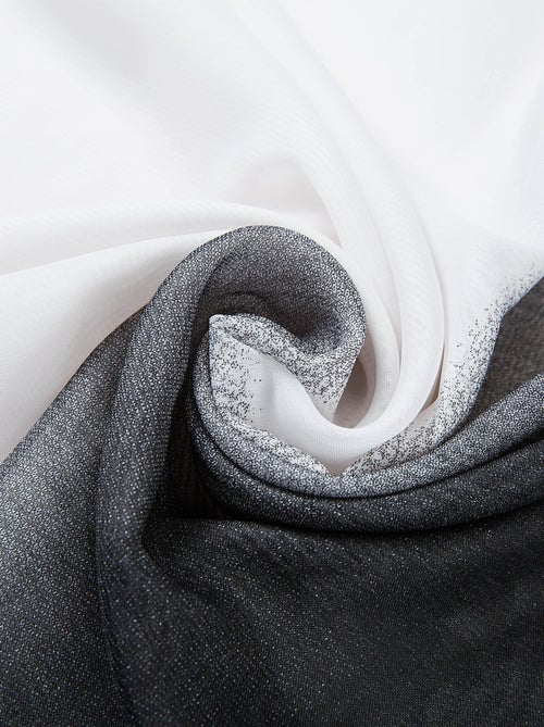 Paréo de Soie White Black Marina - Kiabi