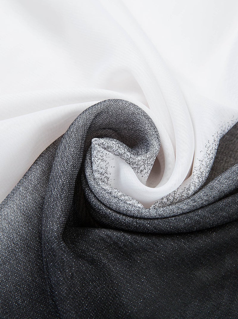 Paréo de Soie White Black Marina Blanc - Kiabi