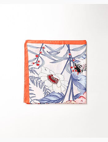 Paréo feuilles bleues ADMAS pour femme
